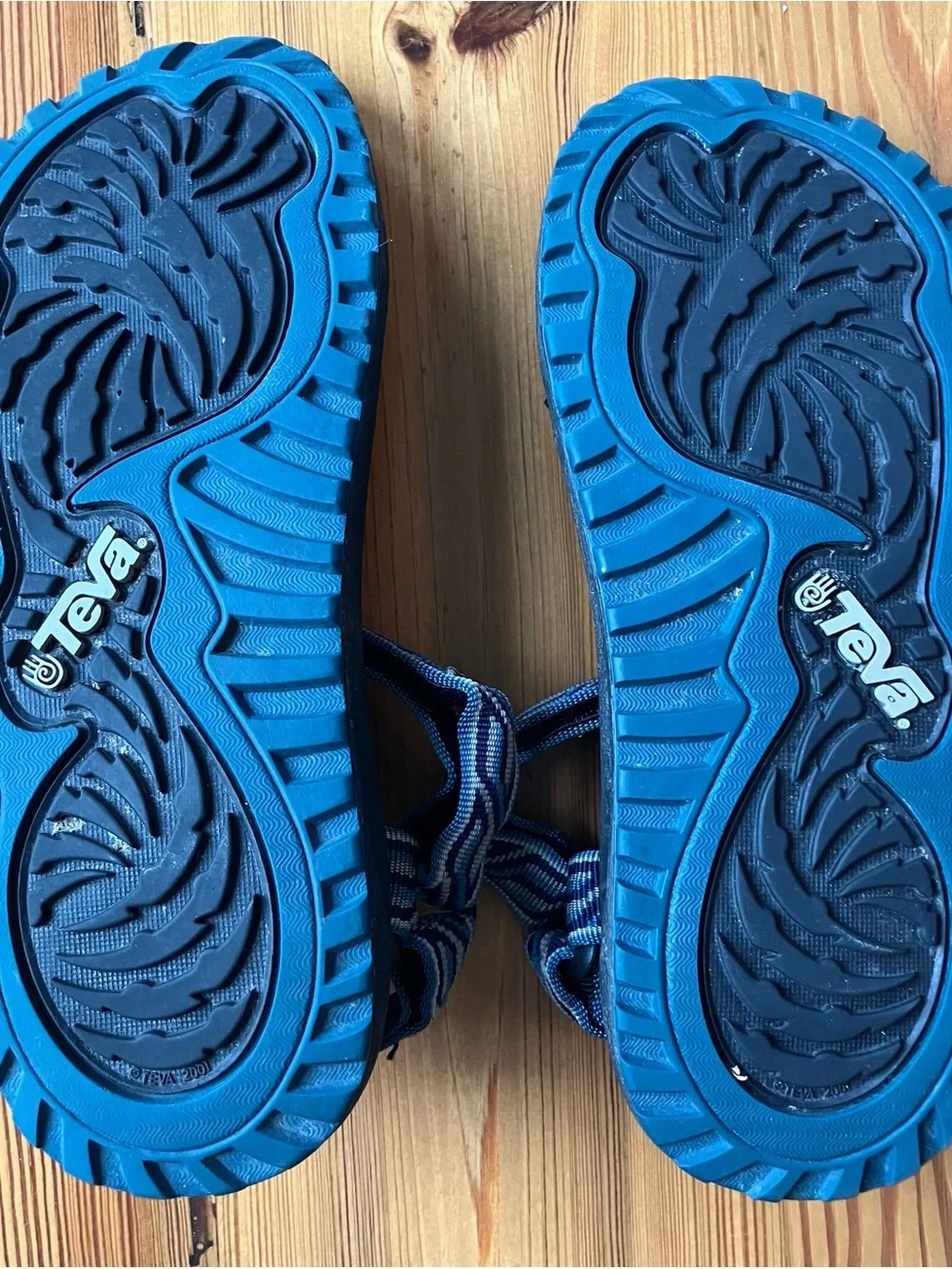 Teva Navy and Blue Patterned Strap Sandals